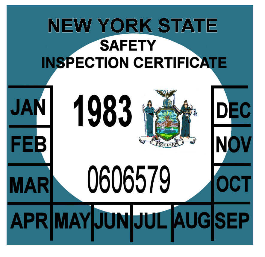 (image for) 1983 New York Inspection Sticker